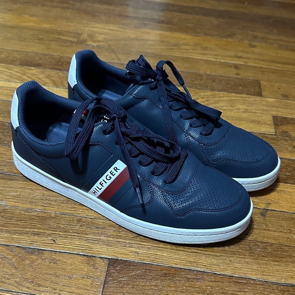 Tommy Hilfiger Lauro Perforated Detail Lace Up Sneakers, Sz 10.5